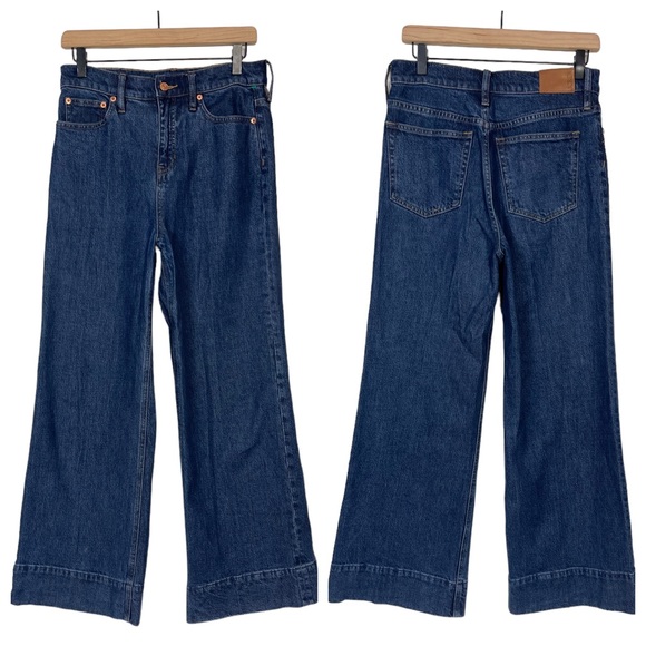 SOLD J. Crew Petite Wide Leg Denim Trouser Jean BP481 28P 28 High Rise y2k - Picture 2 of 15